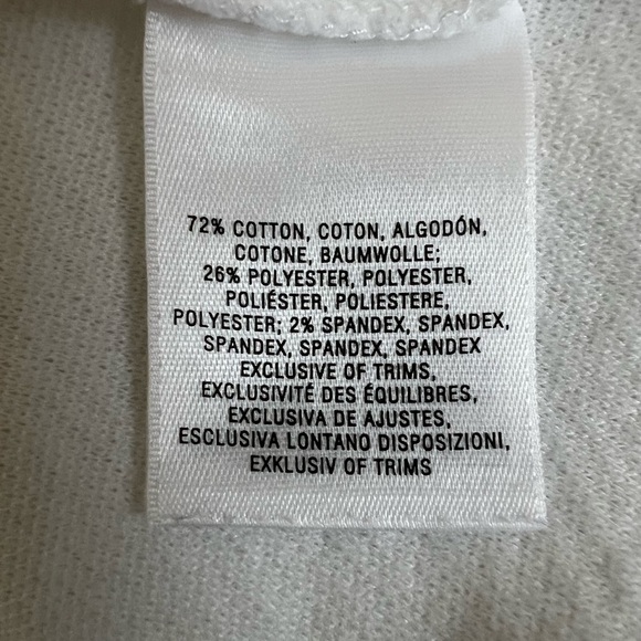 Anthropologie H15 S‘CL White Textured Cotton Knit Ruffle Hem & Back Tee - Picture 8 of 8